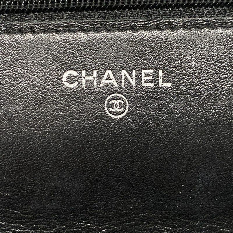 Chanel Wallet Matelasse / Brilliant A48692 Black Chain Wallet / Silver Hardware