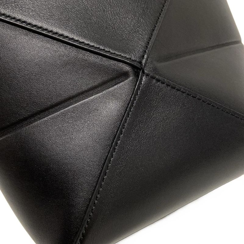 Loewe Tote Bag Puzzle Fold Tote Mini Black With C Engraving