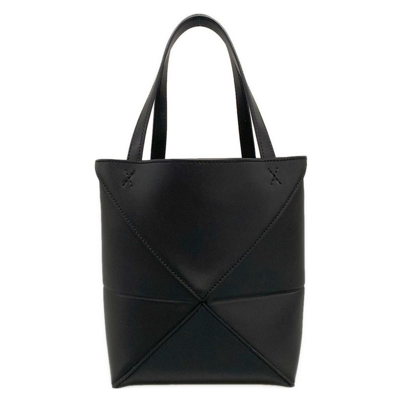 Loewe Tote Bag Puzzle Fold Tote Mini Black With C Engraving