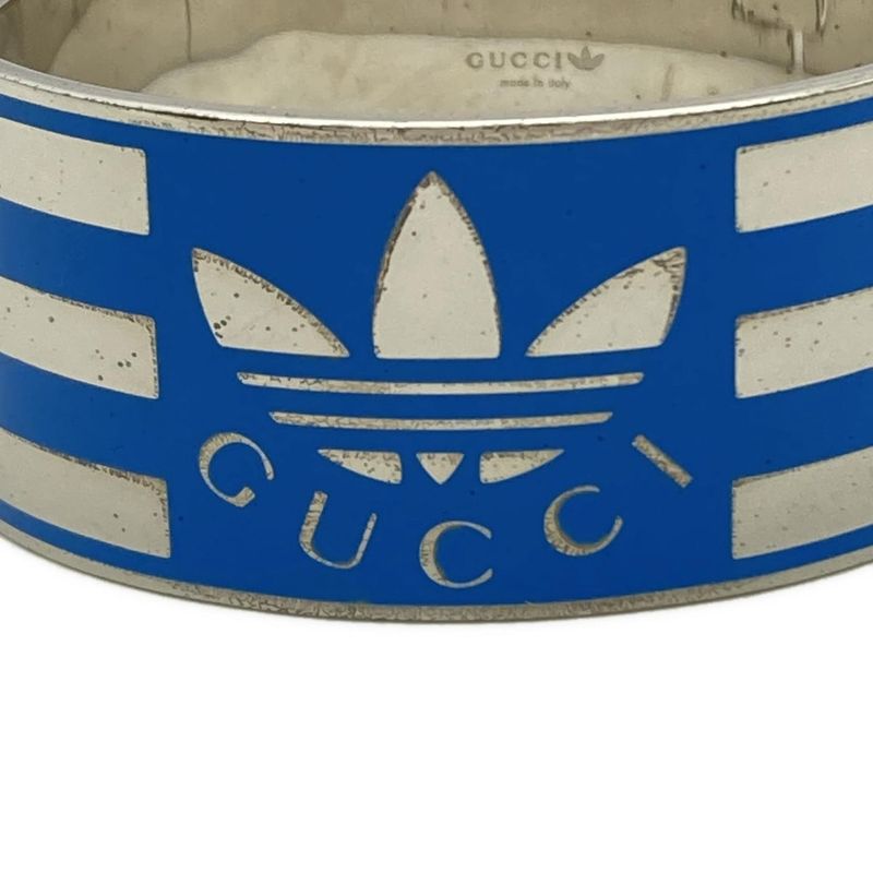 Gucci Bangle Interlocking G Silver And Blue Adidas
