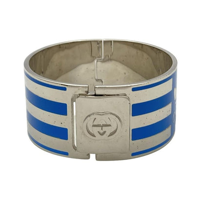 Gucci Bangle Interlocking G Silver And Blue Adidas