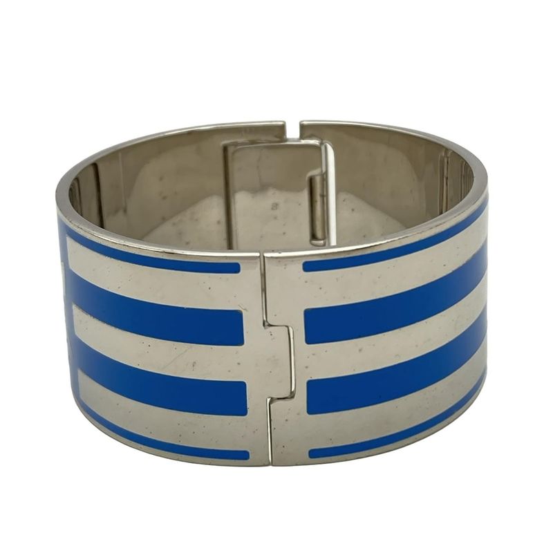 Gucci Bangle Interlocking G Silver And Blue Adidas
