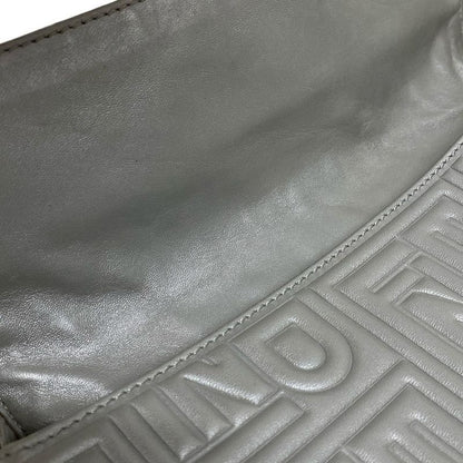 Fendi Handbag Mamma Bucket 8br600-ymu Silver Detachable Strap / Logo Embossed