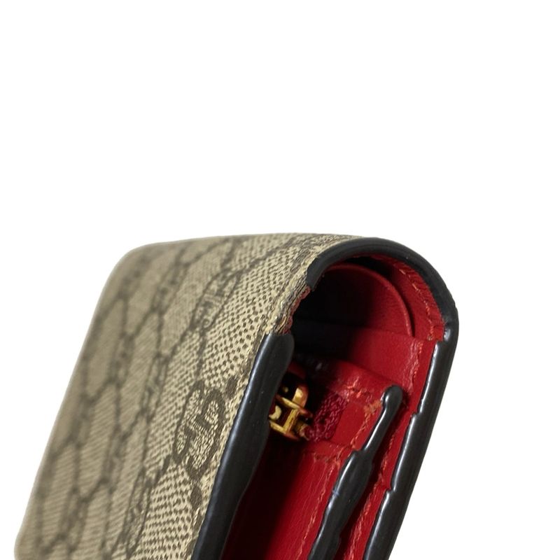 Gucci Bifold Wallet GG Plus GG Supremebosco Applique 506277 Beige And Dark