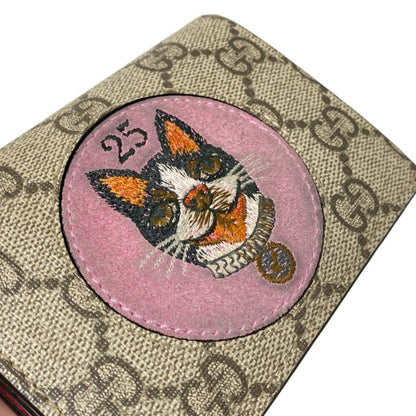 Gucci Bifold Wallet GG Plus GG Supremebosco Applique 506277 Beige And Dark