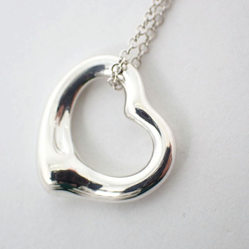 Tiffany & Co 925 Open Heart Pendant /necklace //j63-1