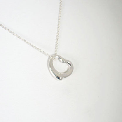 Tiffany & Co 925 Open Heart Pendant /necklace //j63-1