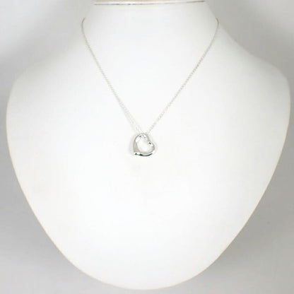 Tiffany & Co 925 Open Heart Pendant /necklace //j63-1