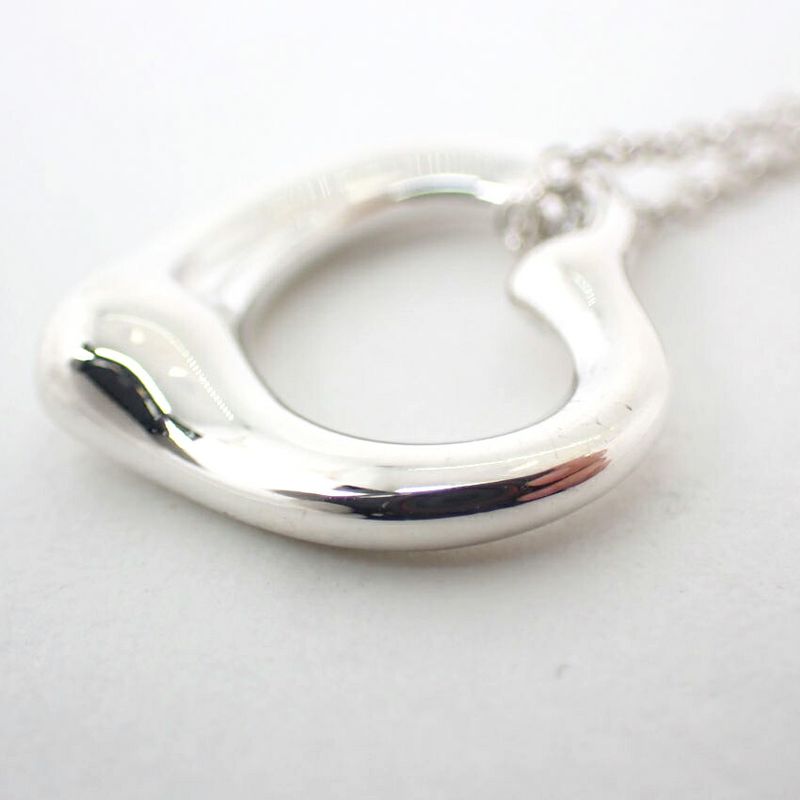 Tiffany & Co 925 Open Heart Pendant /necklace //j63-1