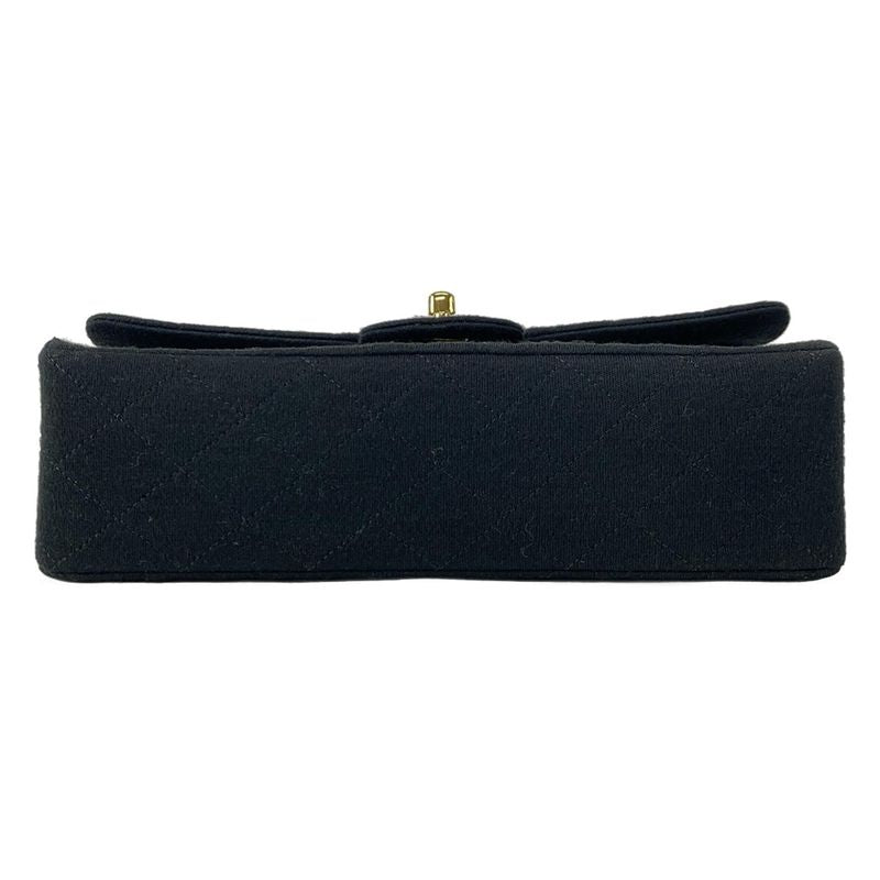 Chanel Shoulder Bag Double Flap Matelasse Black Mademoiselle Chain/gold