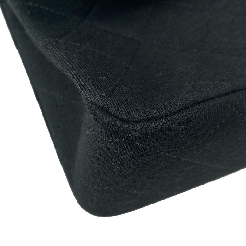 Chanel Shoulder Bag Double Flap Matelasse Black Mademoiselle Chain/gold