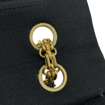 Chanel Shoulder Bag Double Flap Matelasse Black Mademoiselle Chain/gold