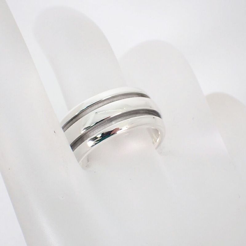 Tiffany & Co/925/double Line /ring / 13.5/j58-6