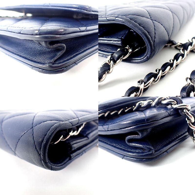 Chanel Matelasse Lambskin Chain Wallet / B51-10