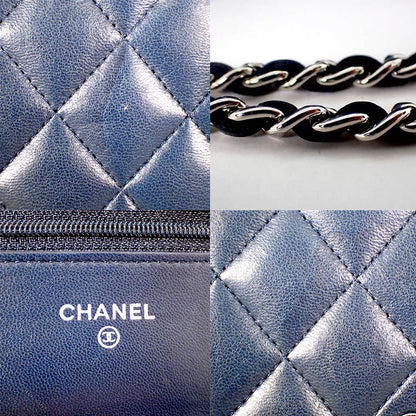 Chanel Matelasse Lambskin Chain Wallet / B51-10