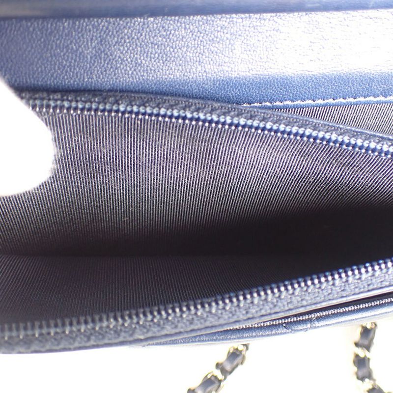 Chanel Matelasse Lambskin Chain Wallet / B51-10