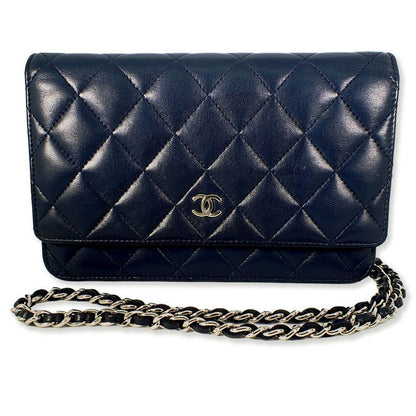 Chanel Matelasse Lambskin Chain Wallet / B51-10