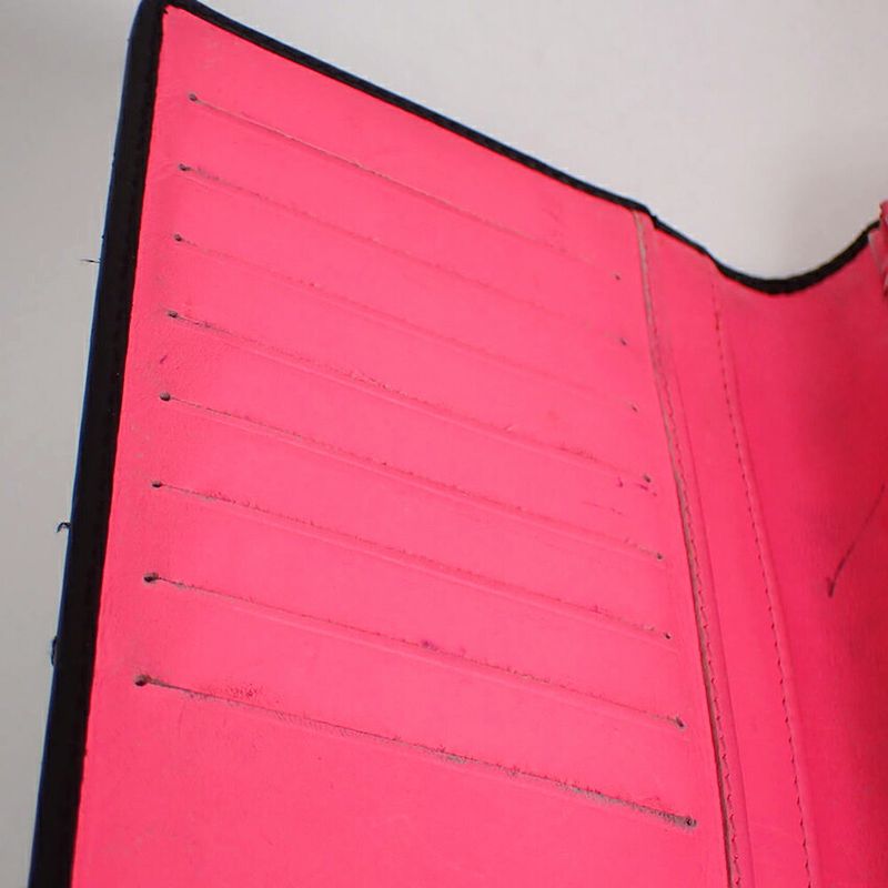 Chanel Cambon Line Black And Pink Long Wallet//b49-22