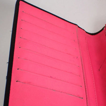 Chanel Cambon Line Black And Pink Long Wallet//b49-22