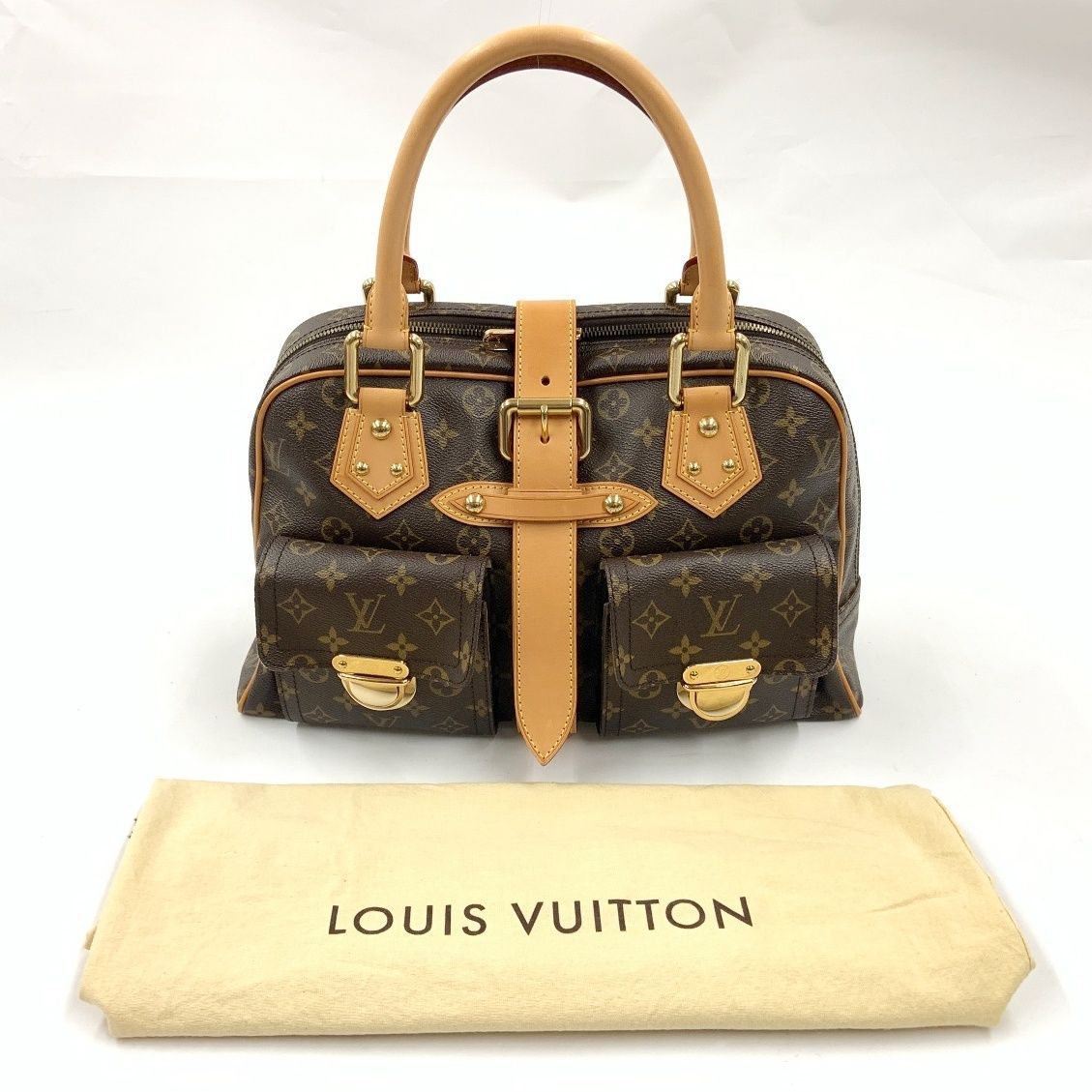 Louis Vuitton Monogram Manhattan GM Handbag M40025 Brown