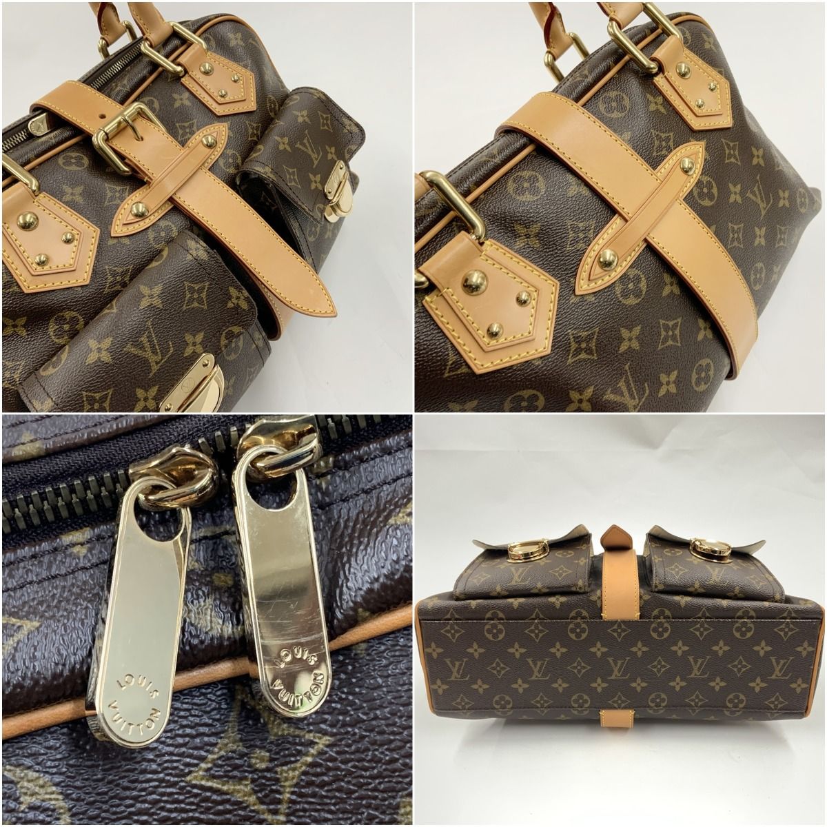 Louis Vuitton Monogram Manhattan GM Handbag M40025 Brown