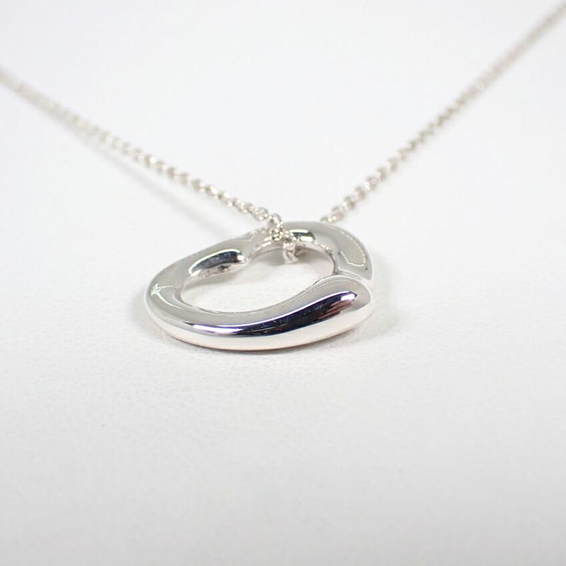 Tiffany & Co 925 Open Heart Pendant /necklace //j38-8