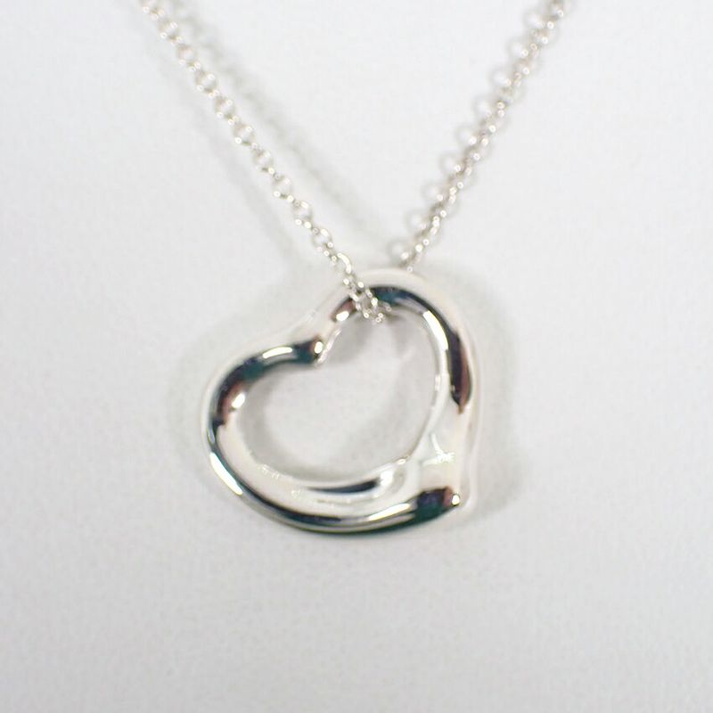 Tiffany & Co 925 Open Heart Pendant /necklace //j38-8