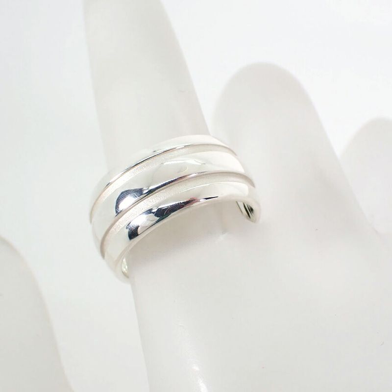 Tiffany & Co 925 Double Line Ring / Size 12 / J20-10