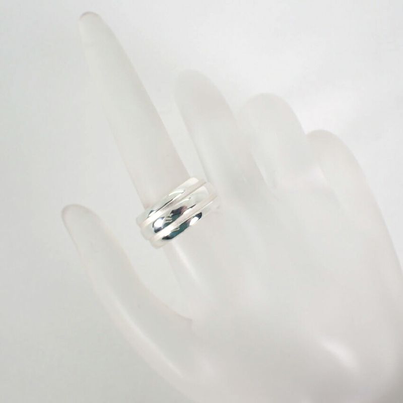 Tiffany & Co 925 Double Line Ring / Size 12 / J20-10