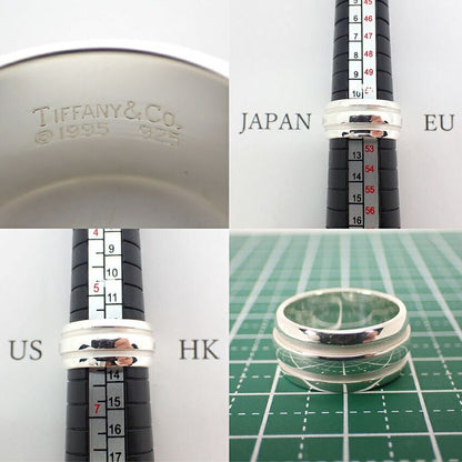 Tiffany & Co 925 Double Line Ring / Size 12 / J20-10