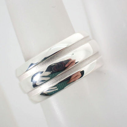 Tiffany & Co 925 Double Line Ring / Size 12 / J20-10