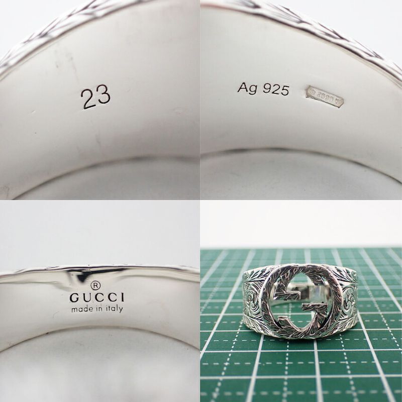 Gucci 925 Interlocking Ring / Size 22 / J62-1