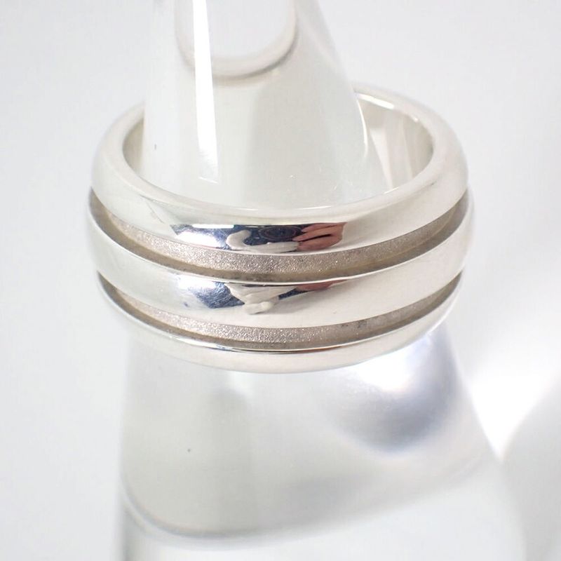 Tiffany & Co 925 Double Line Ring / #10/j57-4