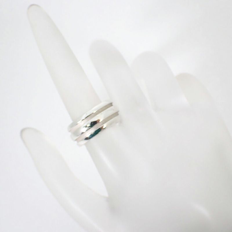 Tiffany & Co 925 Double Line Ring / #10/j57-4