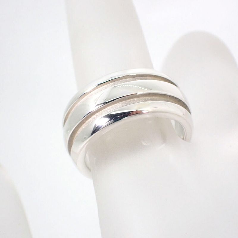 Tiffany & Co 925 Double Line Ring / #10/j57-4