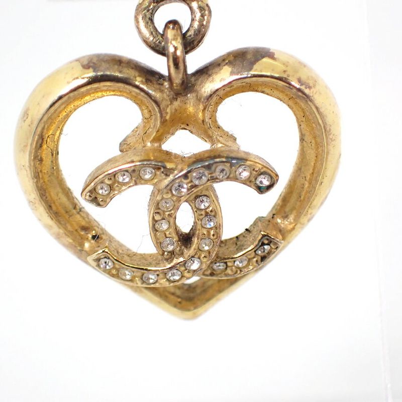 Chanel Coco Mark Rhinestone Earrings One Side //j19-40