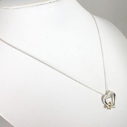 Tiffany & Co 925/750 Heart Ribbon Pendant /necklace /j30-29