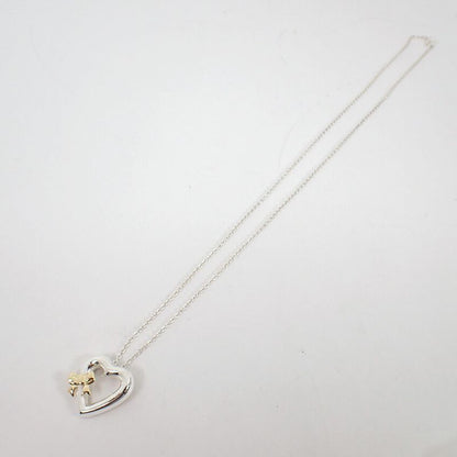 Tiffany & Co 925/750 Heart Ribbon Pendant /necklace /j30-29