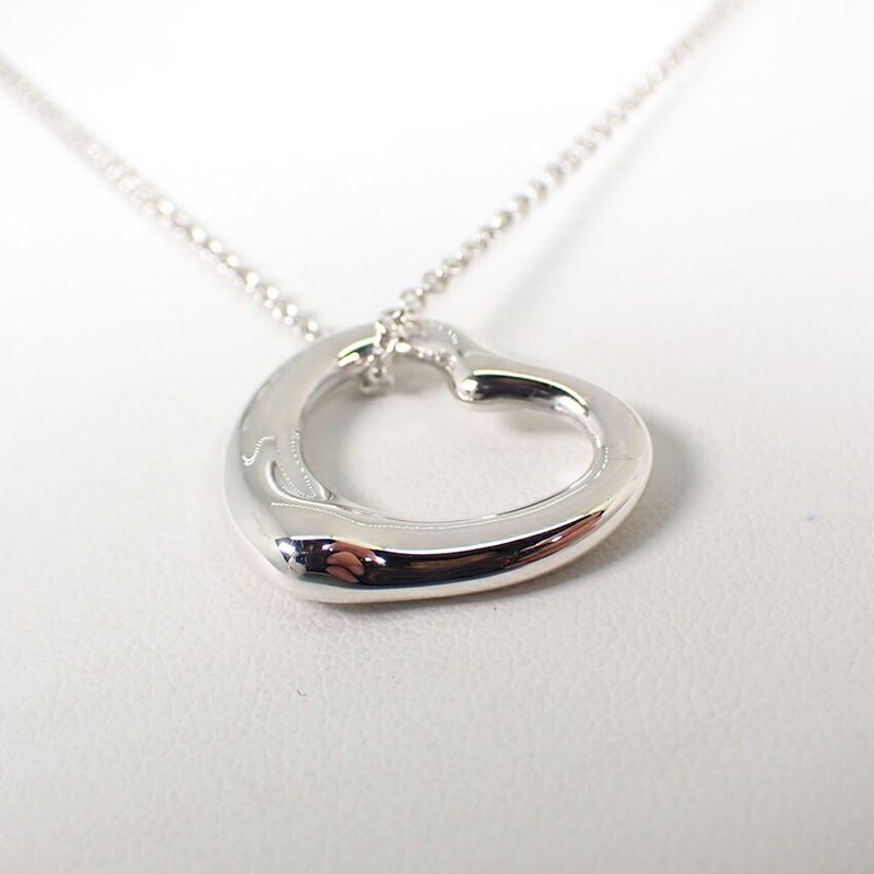 Tiffany & Co / Sv925 / Open Heart / Pendant /necklace //j42-7