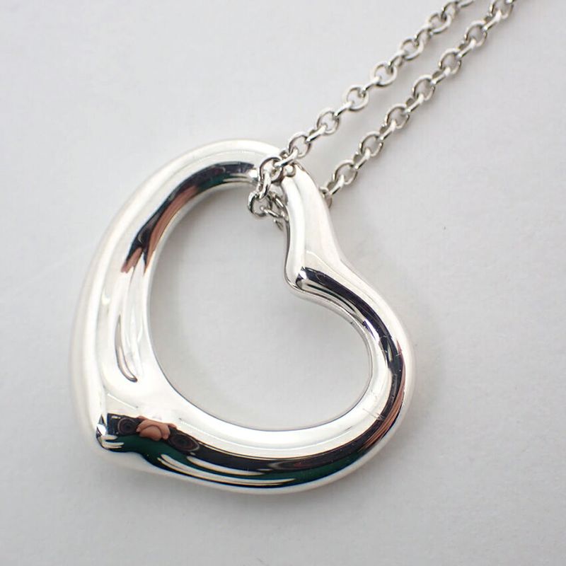 Tiffany & Co / Sv925 / Open Heart / Pendant /necklace //j42-7