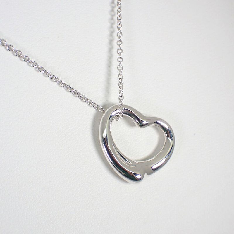 Tiffany & Co / Sv925 / Open Heart / Pendant /necklace //j42-7