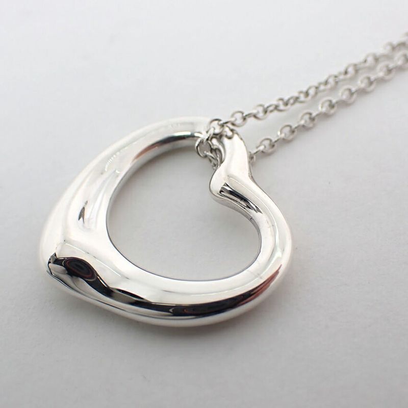 Tiffany & Co / Sv925 / Open Heart / Pendant /necklace //j42-7