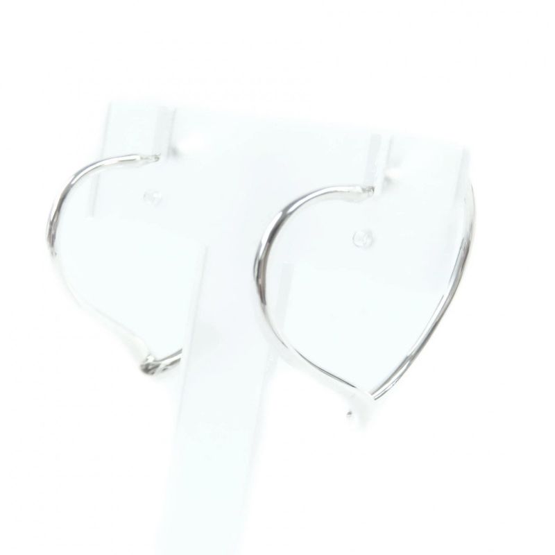 Tiffany & Co Elsa Peretti Open Heart Hoop Earrings 925 Silver With