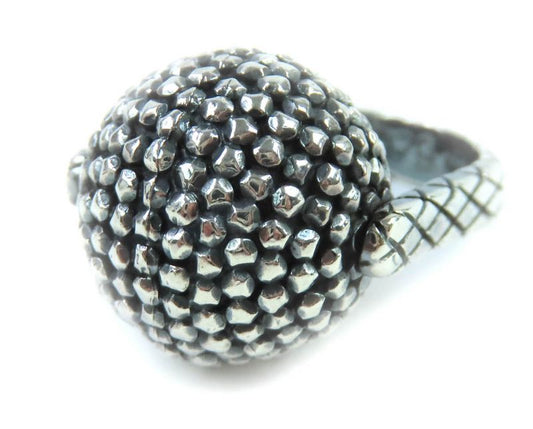 Bottega Veneta 925 Ball Ring Silver 9 (equivalent To Size 10 In