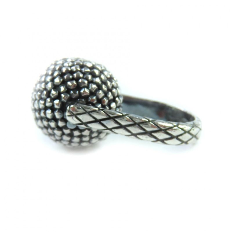 Bottega Veneta 925 Ball Ring Silver 9 (equivalent To Size 10 In
