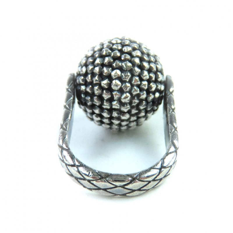 Bottega Veneta 925 Ball Ring Silver 9 (equivalent To Size 10 In