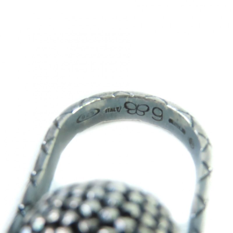 Bottega Veneta 925 Ball Ring Silver 9 (equivalent To Size 10 In