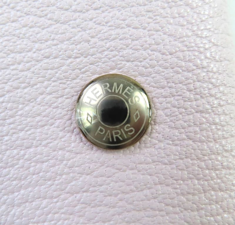 Hermes Paddock Mauve Père/rouge Sériere Chevre Mizor With Sériere Button Coin