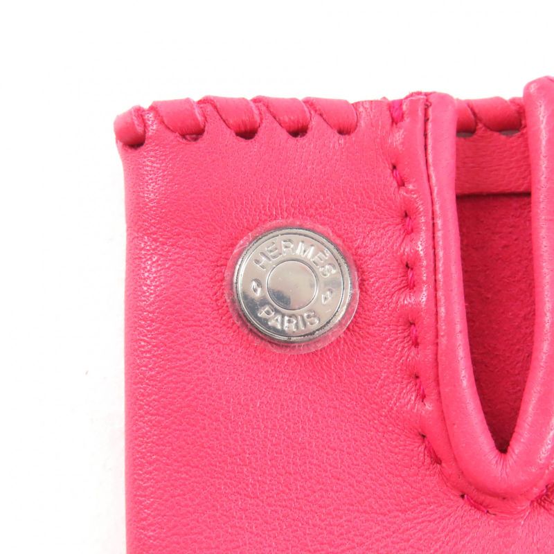 Hermes Heart Pink Añeau Glace Cloude Sel Ser Serie Hardware Attached Leather