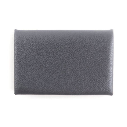Hermes Calvi Grimayer Evercolor Silver Hardware Card Case Engraved W With Box